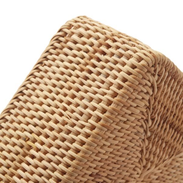 Natural Rattan Fruit Storage Baskets Rectangular Woven Wicker Box for Key Holder Remote Stackable Natural Set of 3 - Image 6