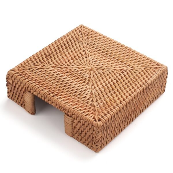 Rattan Napkin Holder Rectangle Woven Flat Napkin Basket Tray For Tables - Image 10