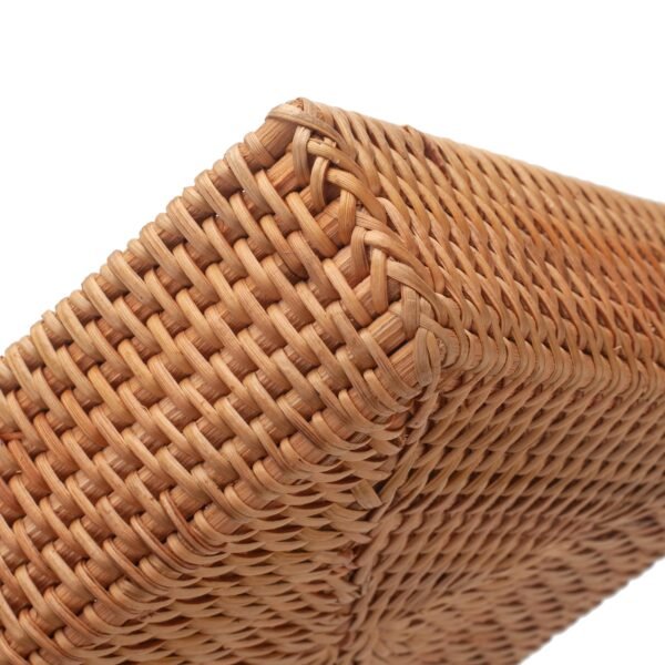 Rattan Napkin Holder Rectangle Woven Flat Napkin Basket Tray For Tables - Image 12